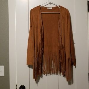 Grace and lace suede jacket